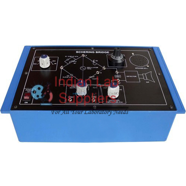 Measurement of unknown capacitance by Schering Bridge
